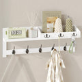 Wall Hanging Shelf With Coat Hooks 26.57 in - Space Saving Entryway