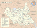 Palmetto Posters 24x31 Laminated South Sudan Map Poster - Frame Ready