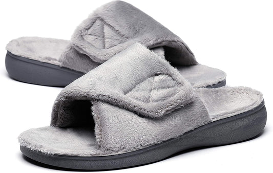 SOLLBEAM Women's Orthopedic Adjustable Slippers for Comfort