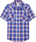 Dubinik 50% Viscose from Bamboo 50% Polyester Pearl Snap Plaid Shirt