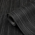 Black Grasscloth Peel and Stick Wallpaper Textured Self-Adhesive