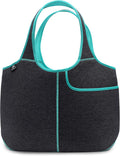 Women's Soft Tote Shoulder Bag Neoprene Handbag Laptop Travel Bag