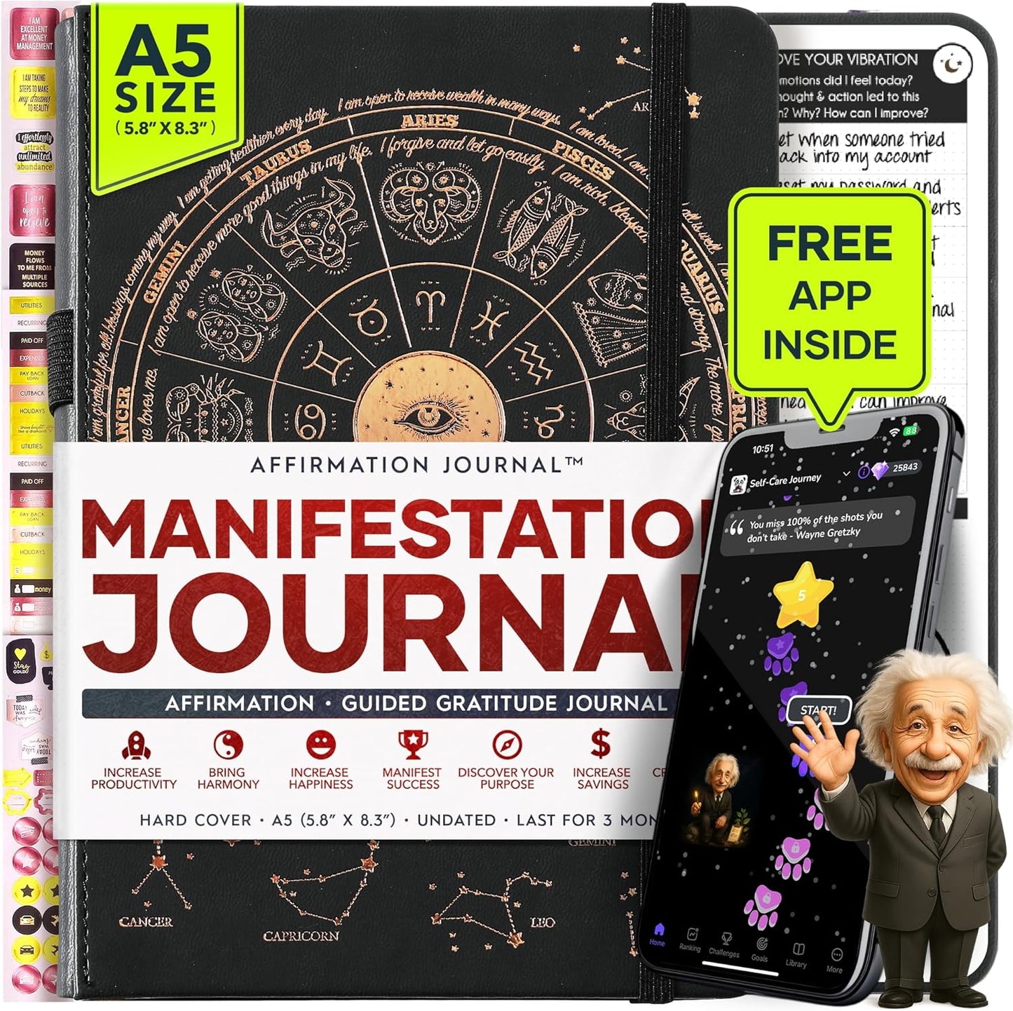 Manifestation Journal for Positivity, Affirmations & Gratitude