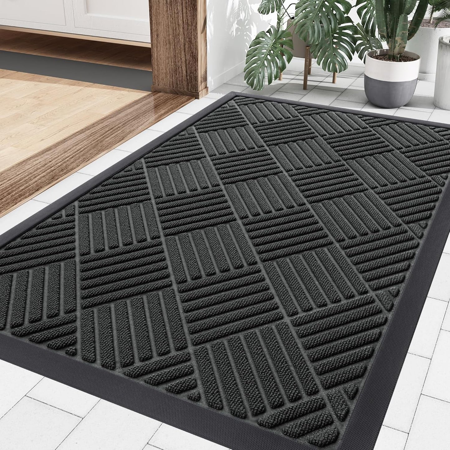 Smiry Heavy Duty Outdoor Indoor Doormat for Entrance, 35x23 in