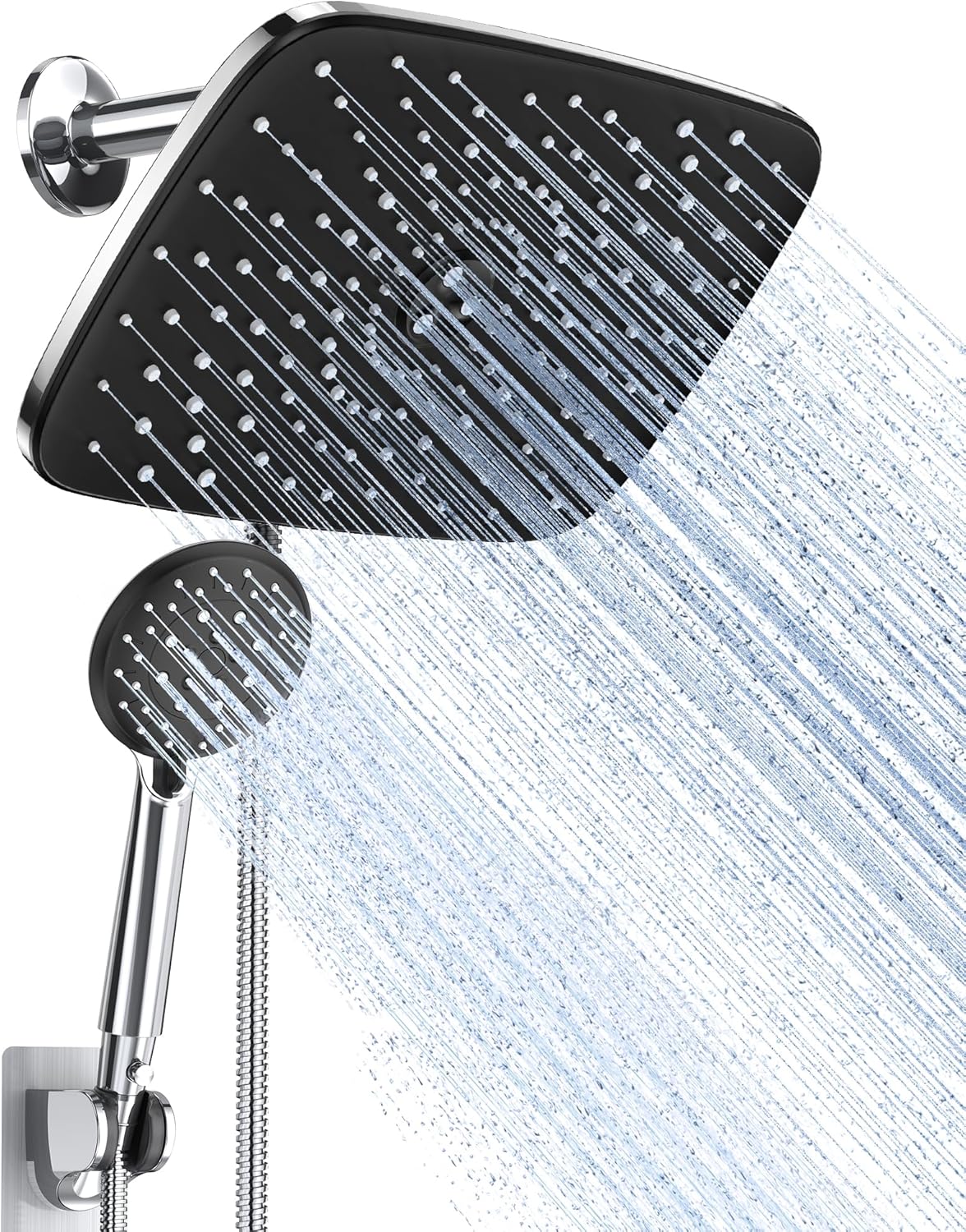 Veken 11.8 Inch Rectangle Rain Shower Head with Handheld Spray