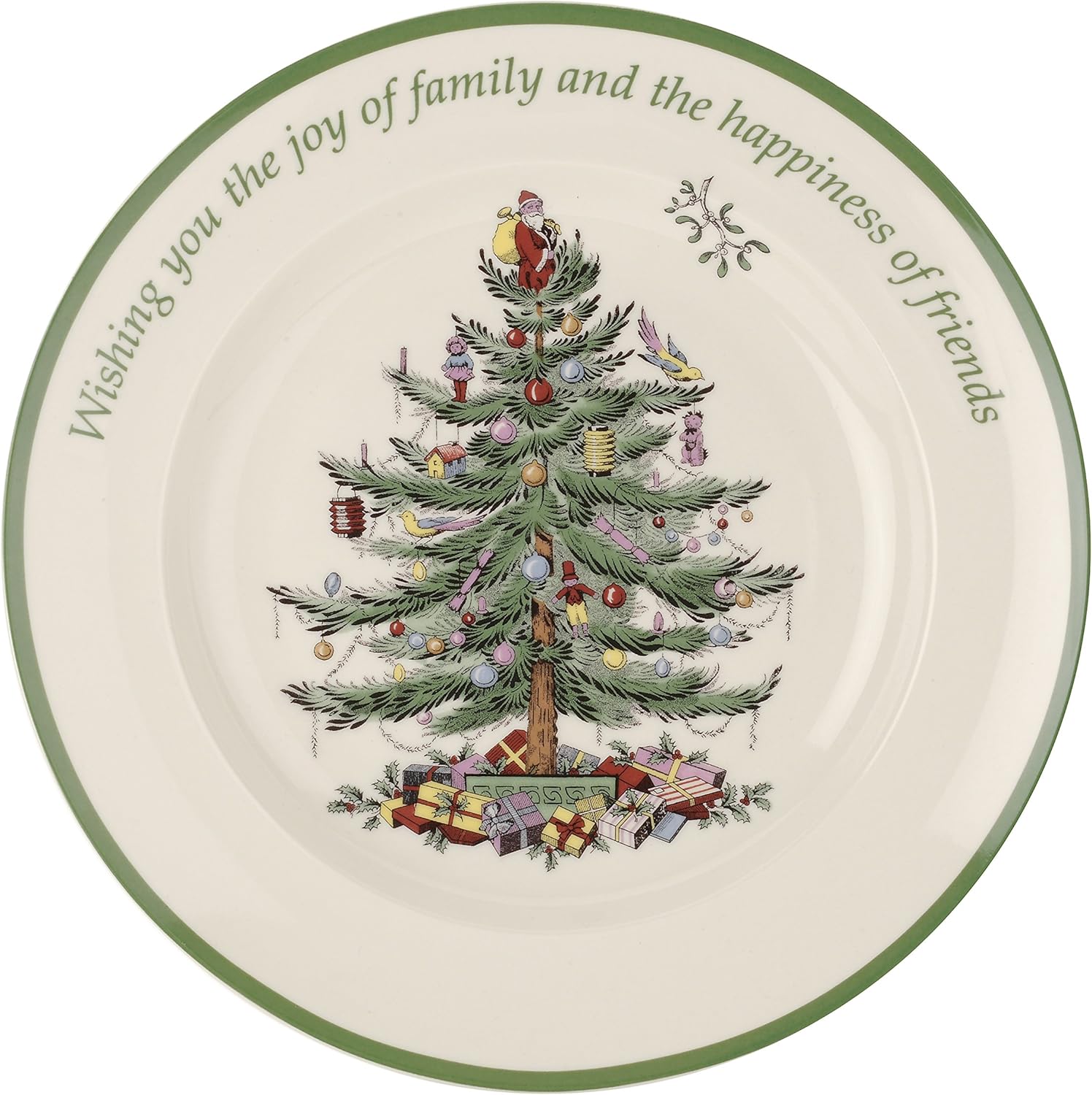 Spode Christmas Tree Sentiment Plate for Holiday Gatherings