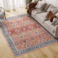 8x10 Area Rug Vintage Distressed - Stain Resistant Washable Rug