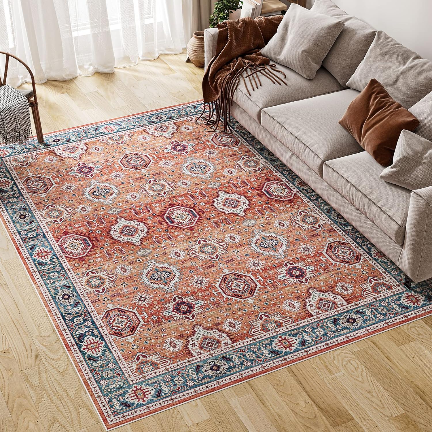 Dripex 8x10 Area Rugs - Soft Stain Resistant Washable Rug