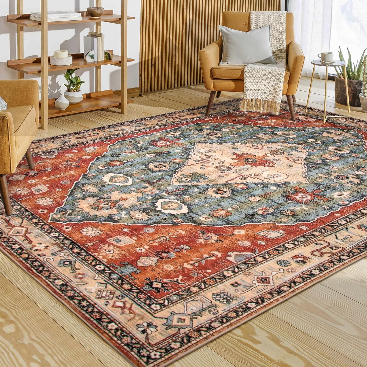 Lahome Boho Tribal 8x10 Area Rugs for Living Room and Bedroom