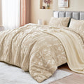 MUXHOMO Duvet Cover Queen Size - Reversible Floral Set