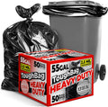 55 Gallon Trash Bags 2.5 Mil Contractor Bags - Heavy Duty 50 Pack