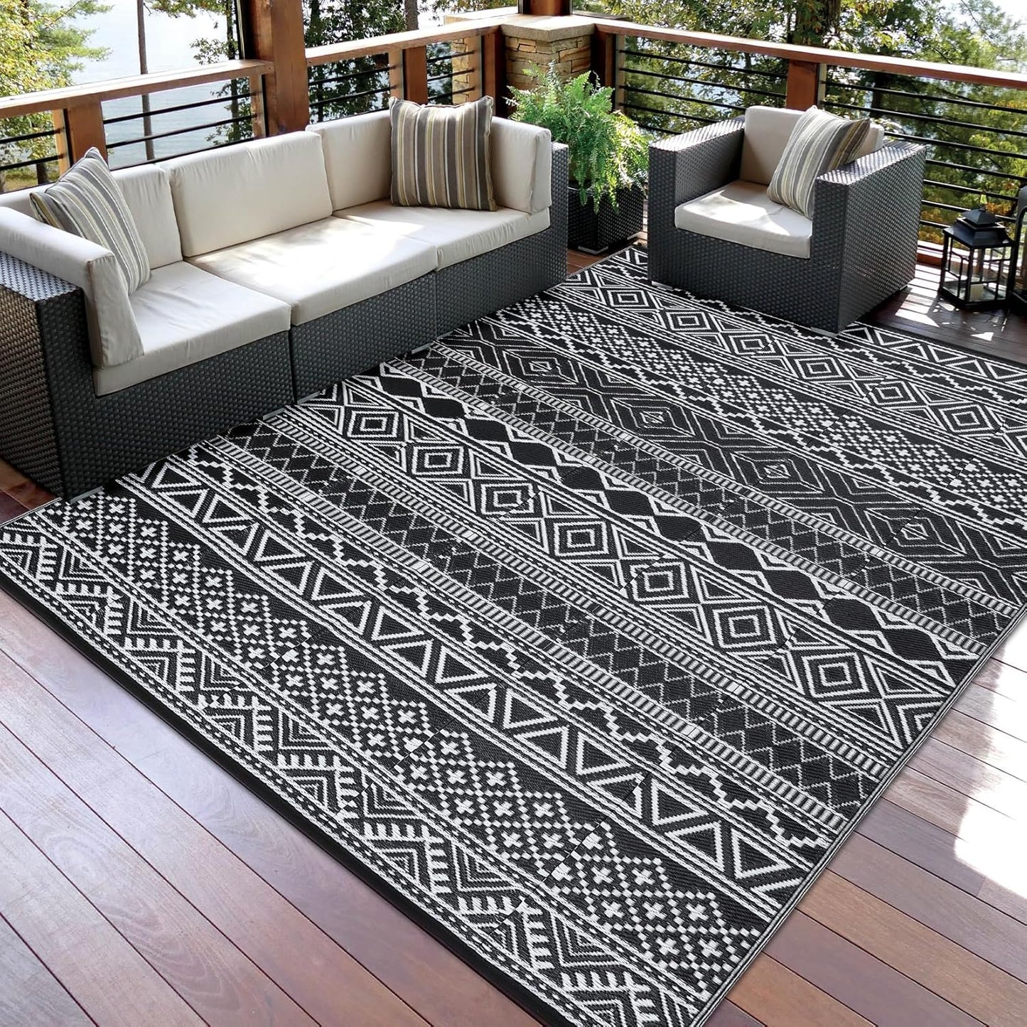 Garvee Outdoor Rug 9x18 Waterproof Large Camping Mat for RV