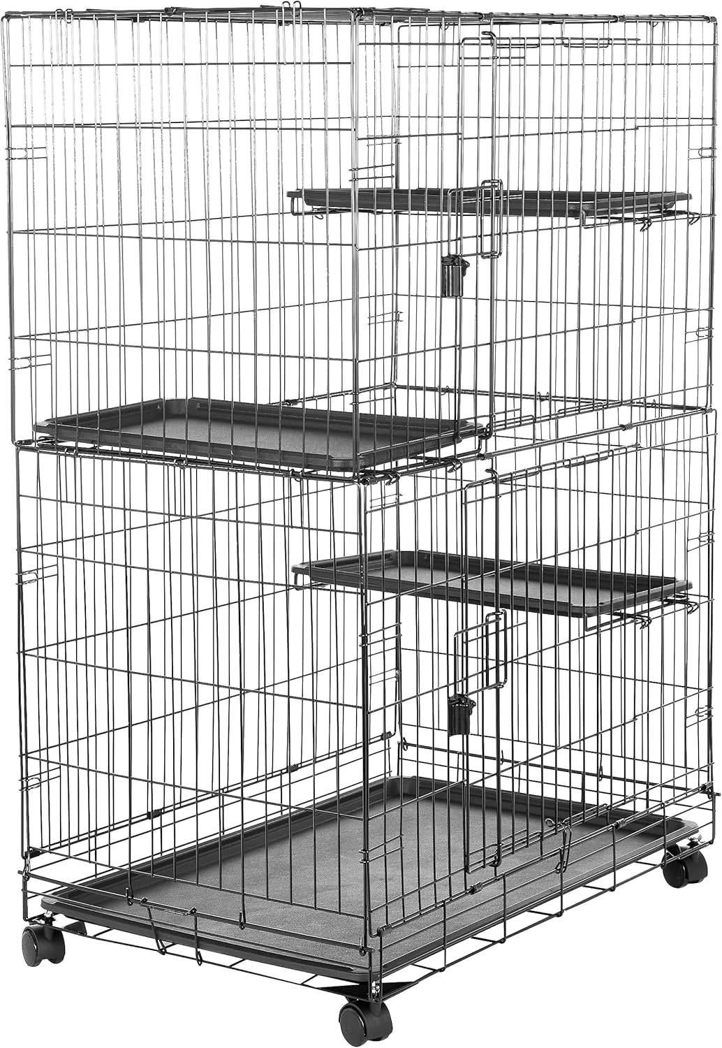 Durable 3-Tier Cat Playpen for Safe Indoor Rest and Play