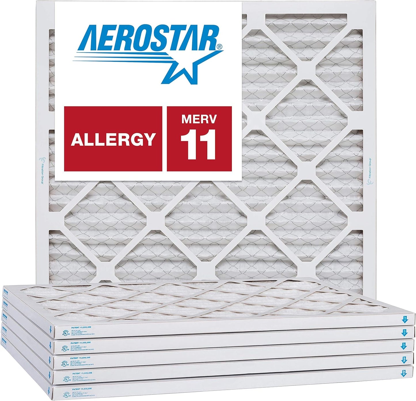 Aerostar 22x22x1 MERV 11 Pleated Air Filter for Clean Air