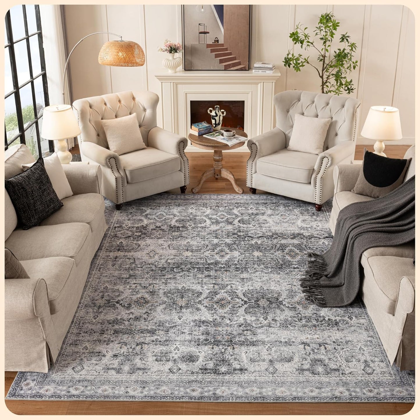 Istana 8x10 Area Rug - Stylish and Eco-Friendly Living Room Rug