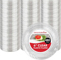 6-Inch Clear Plastic Dessert Plates 480 Pack - Crystal Clear Party