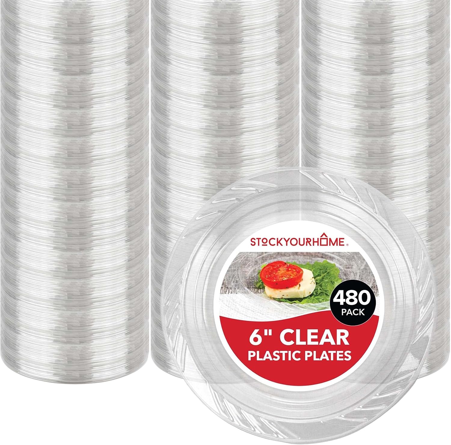Crystal Clear 6-Inch Plastic Dessert Plates for Any Occasion