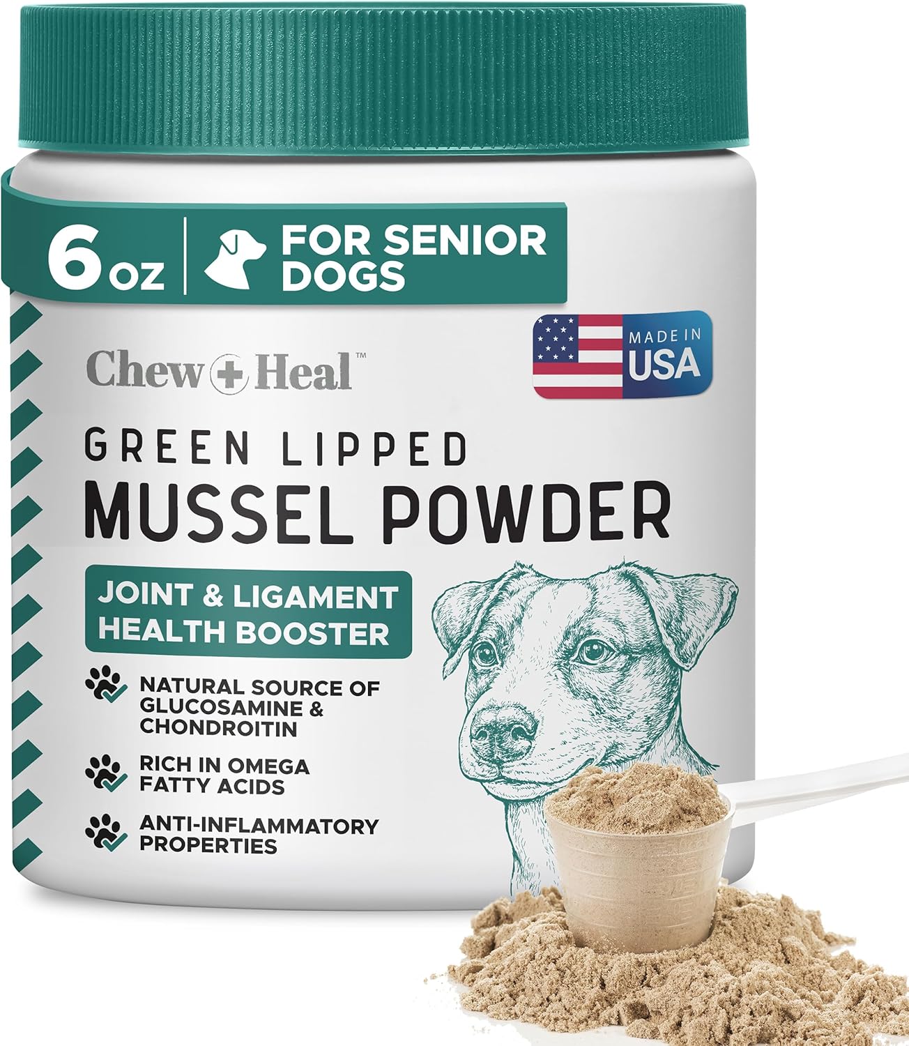 Green Lipped Mussel for Dogs - Joint Health Supplement Powder