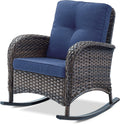 Patio Rocking Chair Wicker Chair for Outdoor Relaxation