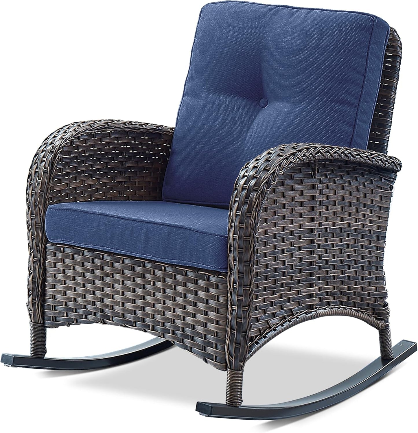 Patio Rocking Chair Wicker Chair for Outdoor Relaxation