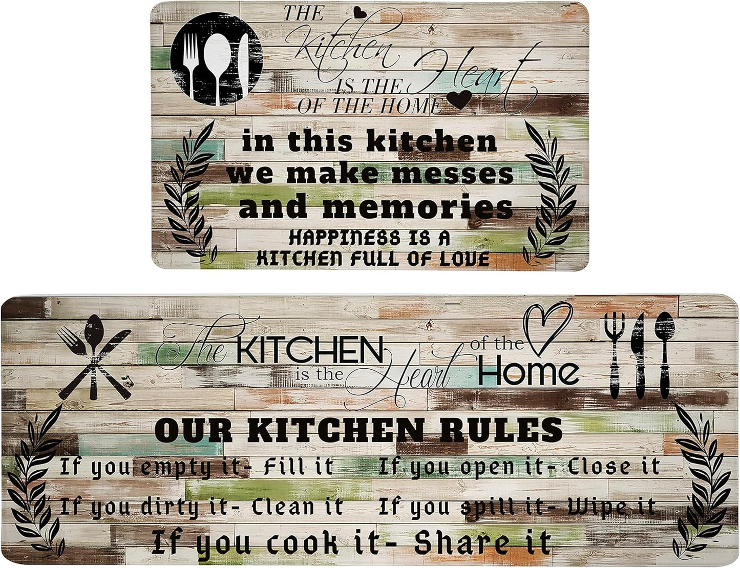 Weesire Kitchen Mats for Floor Anti Fatigue Comfort and Style