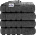 American Soft Linen Luxury 4 Piece Bath Towel Set - 100% Cotton 600
