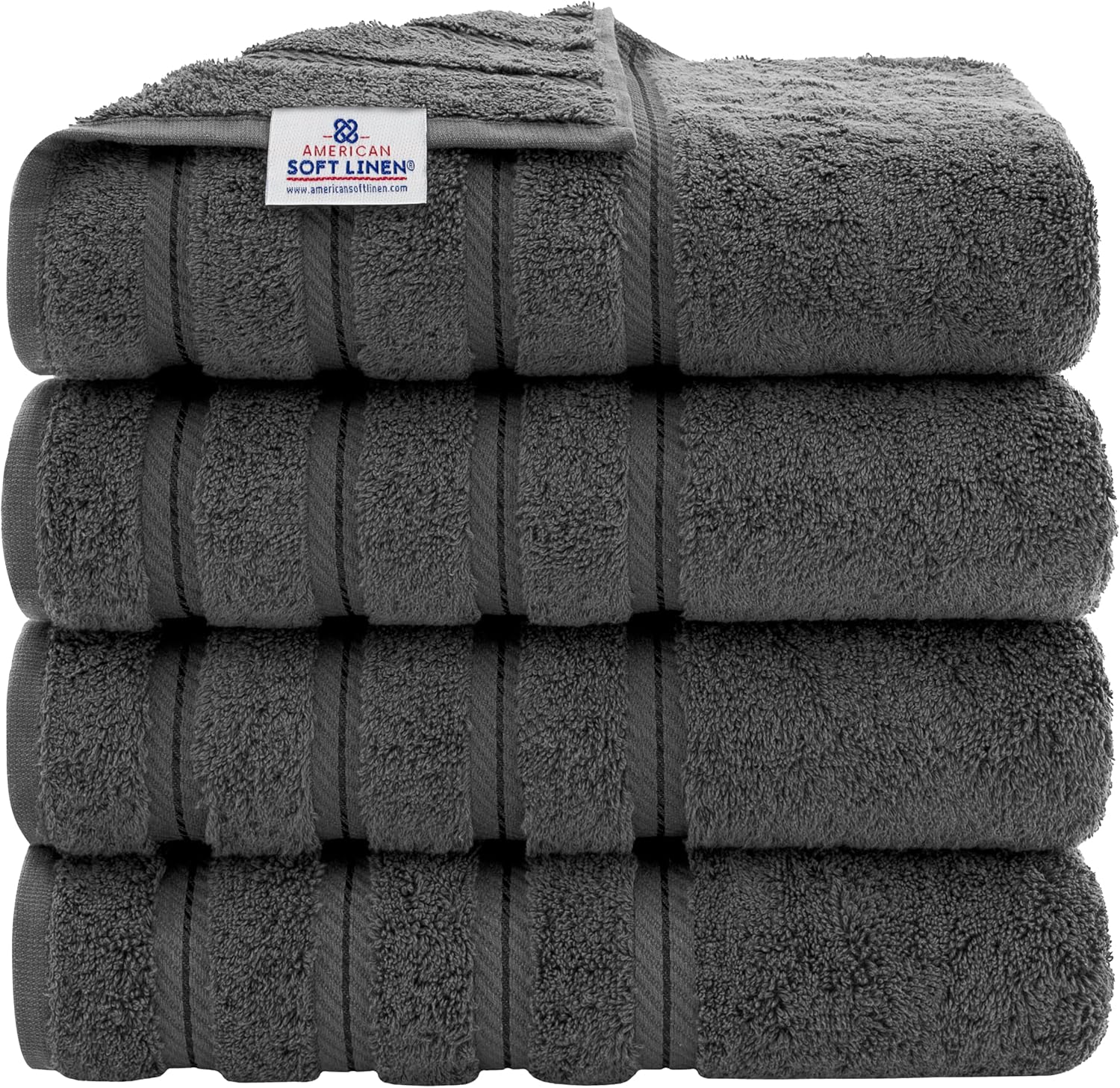 Luxury 4 Piece Bath Towel Set - 100% Cotton Turkish Towels