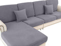 Couch Cushion Covers for Sectional Sofa L Shape Light Grey - 3+1 Piece