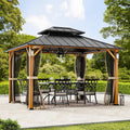Modern Shade Hardtop Gazebo 10 ft x 12 ft - Durable Outdoor Pavilion