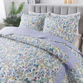 HoneiLife Oversized Queen Quilt 106x106 in - Lightweight Floral Quilt
