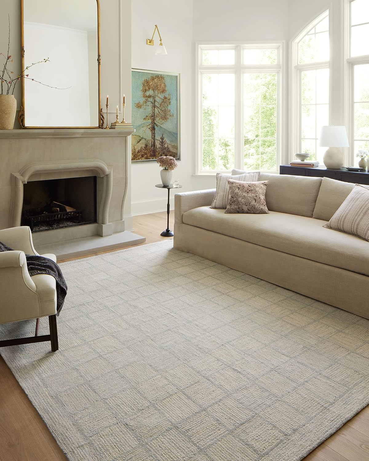Chris Loves Julia x Francis Collection FRA-03 Silver/Sky Accent Rug