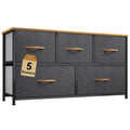 DWVO Dresser for Room with 5 Drawers - Tall Fabric Storage Tower