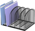File Organizer for Desk 5-Section Mesh Vertical File Holder - Tidy