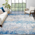 8x10 Modern Abstract Rug Faux Wool Ultra Soft Non Slip Accent Rug
