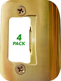 Gator Door Strike Plate with Screws 2-1/4 by 1-3/4 - Fixes Doors Fast