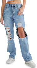 Aeropostale Womens Aero Baggy Jean - 90s Relaxed Straight Fit