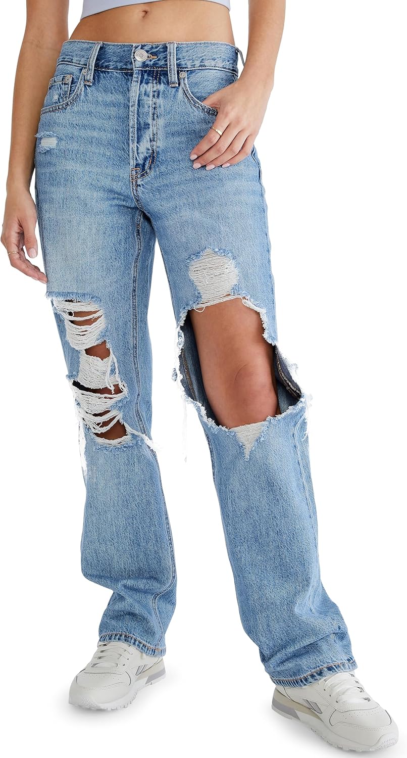 Aeropostale Womens Aero Baggy Jean for Effortless Vintage Style