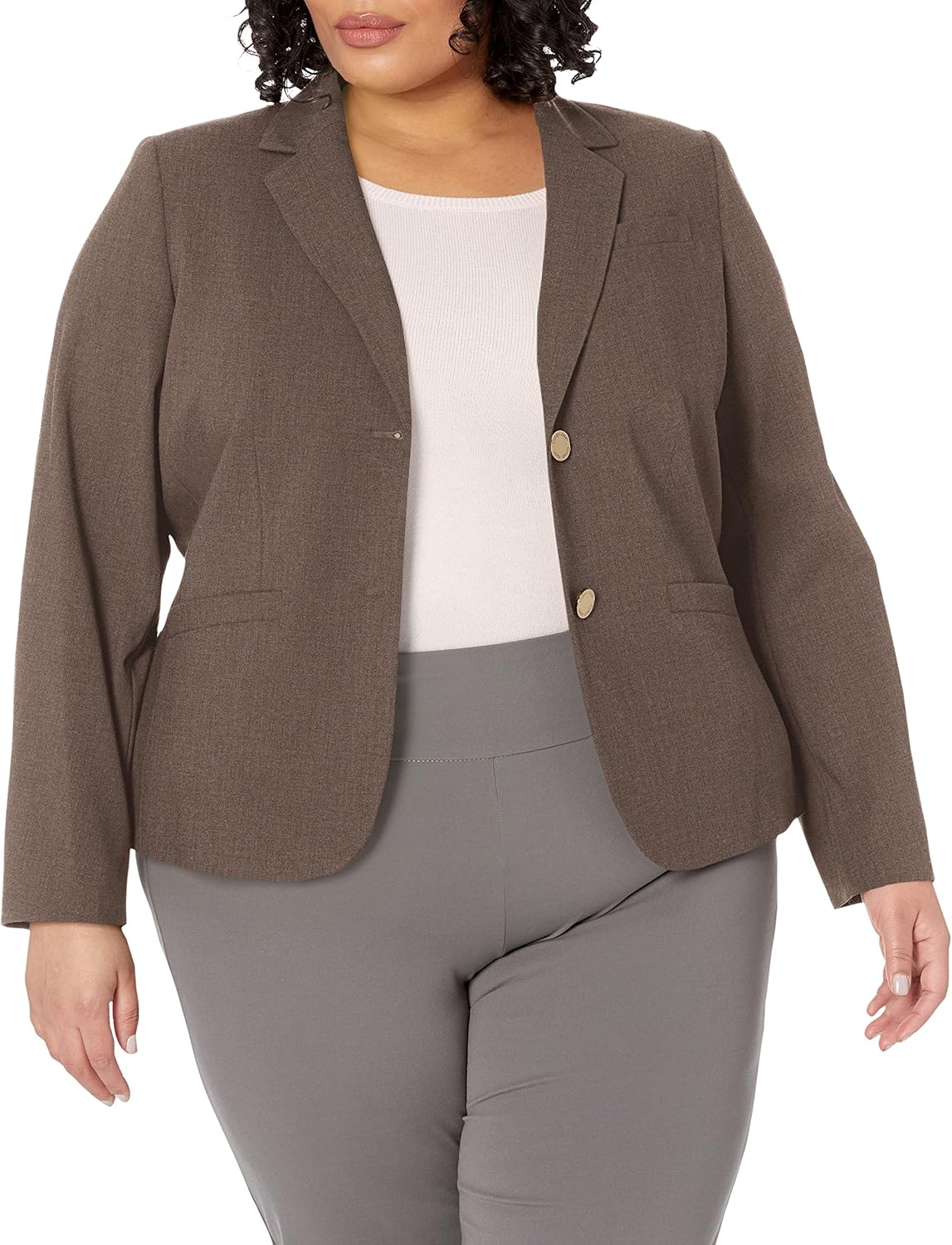 Calvin Klein Women's Two Button Lux Blazer for Every Occasion