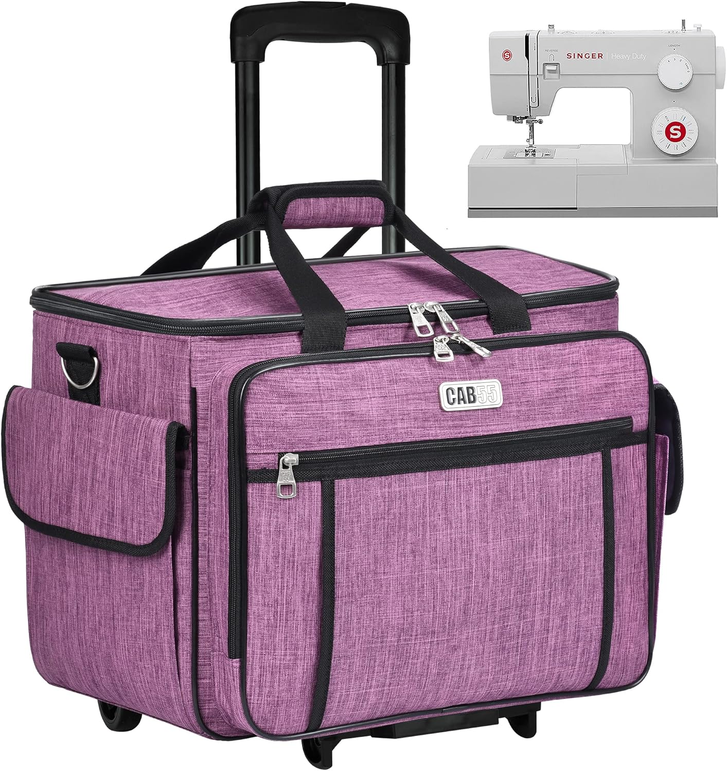 CAB55 Rolling Sewing Machine Case for Easy Travel and Storage