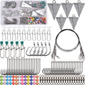 Surf Fishing Tackle Kit 130pcs - Complete Saltwater Rig Set