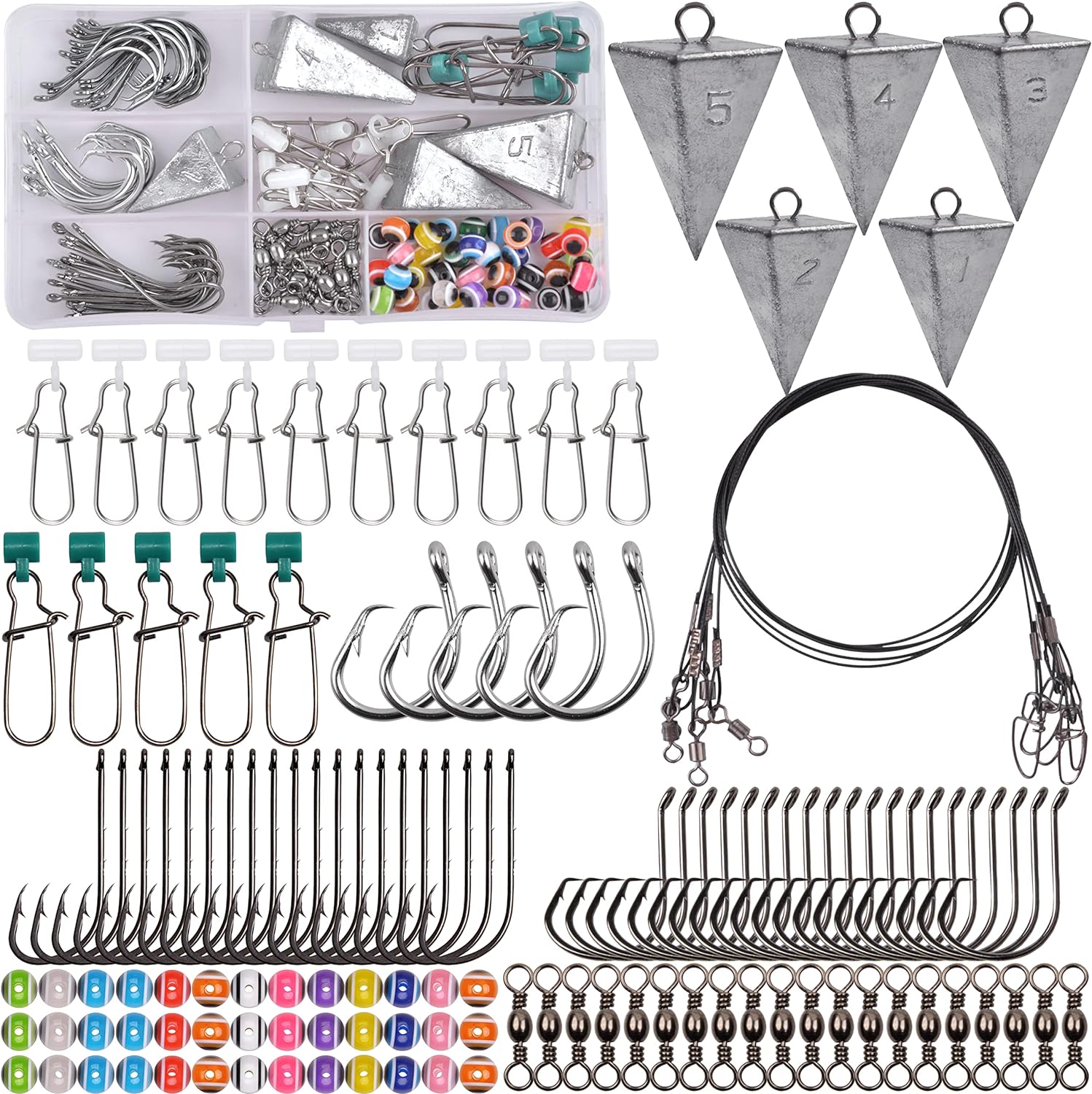 Complete 130pcs Surf Fishing Tackle Kit by AGOOL