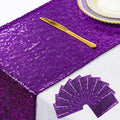 Sequin Table Runners 10PC 12x72 Purple Sparkle Table Runner - Event