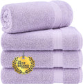 Cotton Paradise 4 Piece Turkish Bath Towels Set in Lilac