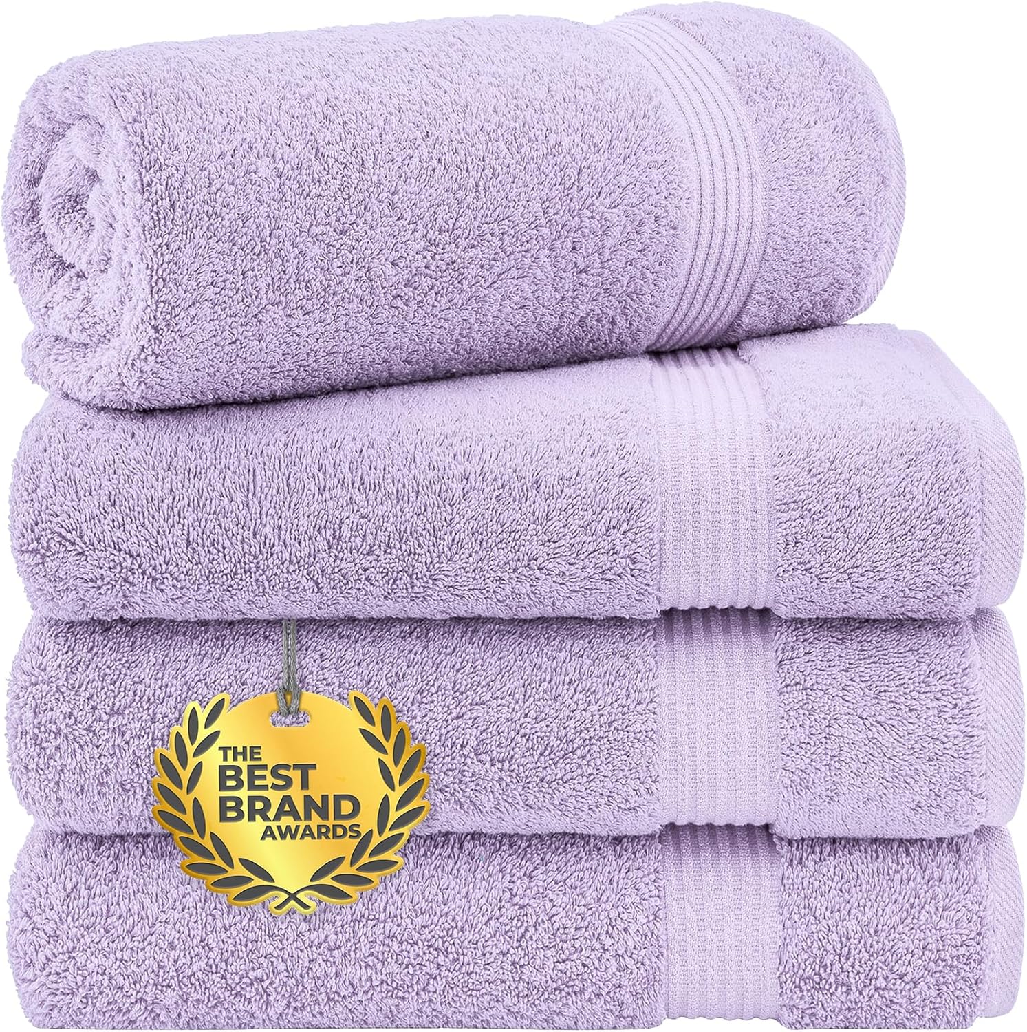 Cotton Paradise 4 Piece Turkish Bath Towels Set in Lilac
