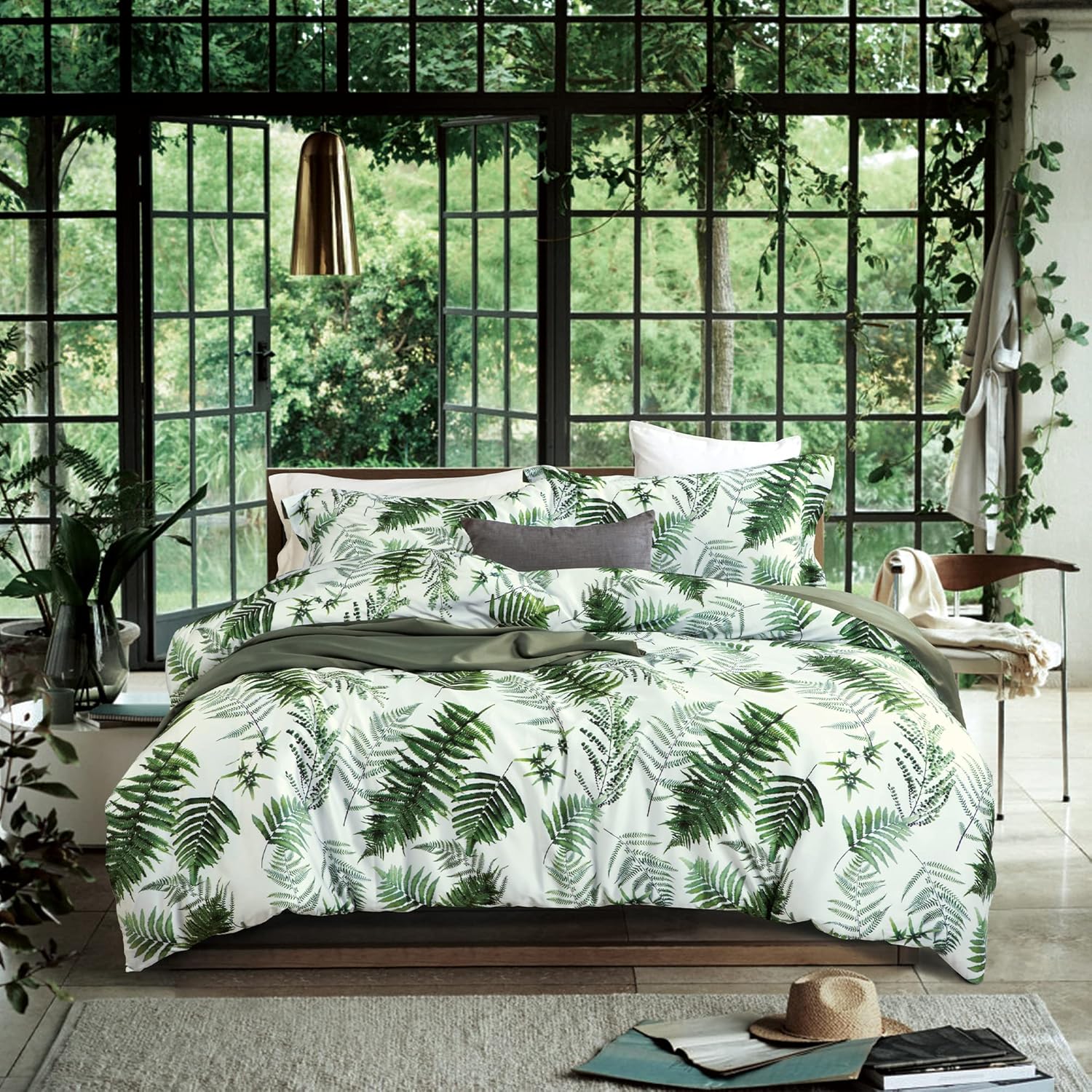 MILDLY 100% Long-Staple Cotton Duvet Cover Set for Comfort