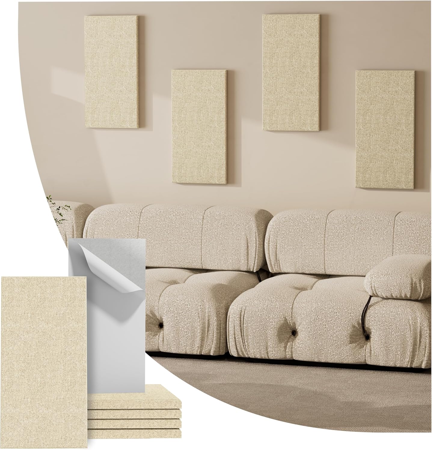 4PCS Acoustic Panels for Walls - Self-Adhesive Sound Absorbing