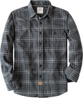 Mens Flannel Shirt Long Sleeve Plaid Button Down - Warm, Soft Fit