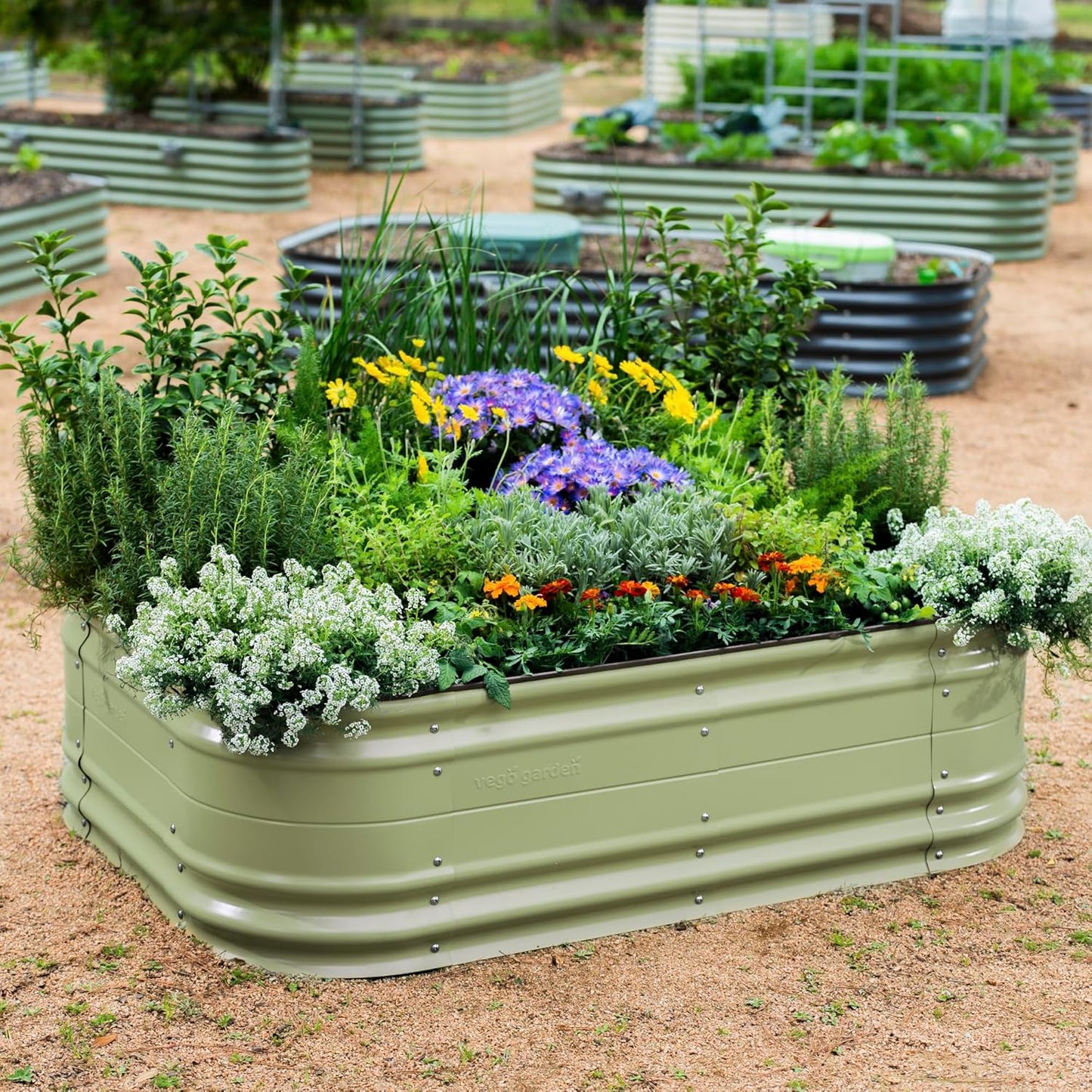 Vego Garden 17 in Tall Modular Raised Garden Bed Kit for Plants