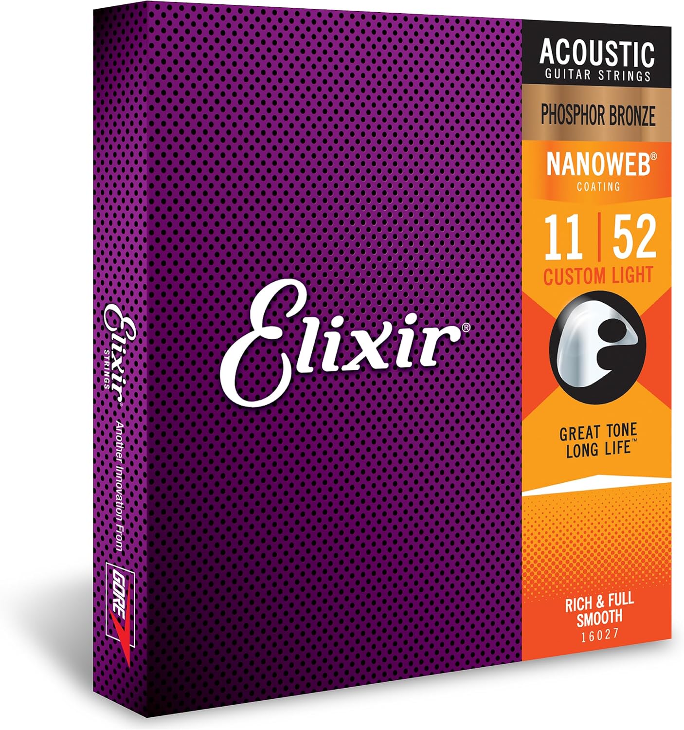 Elixir Phosphor Bronze Acoustic Strings: Longest-Lasting Tone