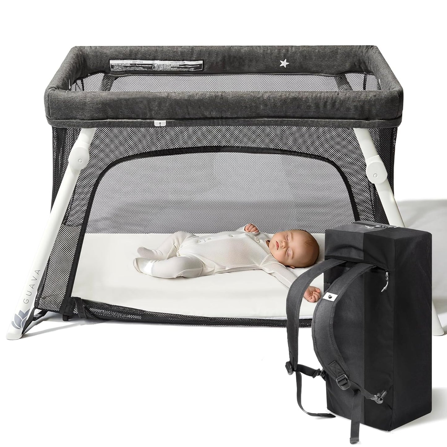 Guava Family Travel Crib - Lightweight, Safe, and Portable Design